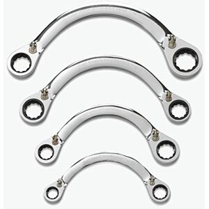 GEARWRENCH 9840D Reversible Half Moon Double Box Ratcheting Wrench Set 12 Pt., SAE, 4 Pc. GEARWRENCH 9840D Reversible Half Moon Double Box Ratcheting Wrench Set 12 Pt., SAE, 4 Pc.