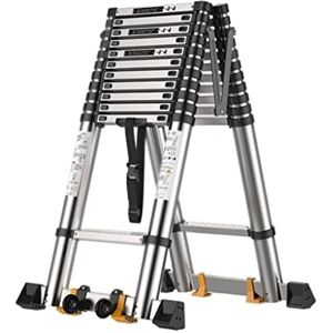 KAJDJDP Lightweight Portable Telescoping Ladder,for Home Loft Office Multi-Purpose Folding Ladder A-Frame Aluminum Extension Ladder Stepladder The vast ocean KAJDJDP Lightweight Portable Telescoping Ladder,for Home Loft Office Multi-Purpose Folding Ladder A-Frame Aluminum Extension Ladder Stepladder The vast ocean