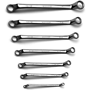 Capri Tools 75-Degree Deep Offset Double Box End Wrench Set, 1/4 to 1 in, SAE, 7-Piece with Heavy Duty Canvas Pouch Capri Tools 75-Degree Deep Offset Double Box End Wrench Set, 1/4 to 1 in, SAE, 7-Piece with Heavy Duty Canvas Pouch