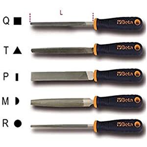 Beta 17190023 Model 1719Bm A6/T Three Square Second Cut File, Plastic Handles, 6"/150mm Beta 17190023 Model 1719Bm A6/T Three Square Second Cut File, Plastic Handles, 6"/150mm