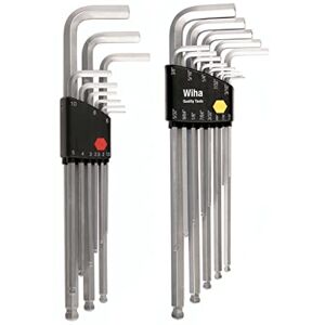 Wiha 66993 Inch and Metric Ball End Hex L-Key Sets, 2-Pack, Black Wiha 66993 Inch and Metric Ball End Hex L-Key Sets, 2-Pack, Black