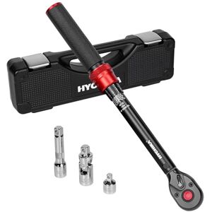 HYCHIKA BETTER TOOLS FOR BETTER LIFE HYCHIKA Torque Wrench 3/8 Inch, 10-60Nm, ±2% Accuracy, 72-Tooth, Torque Wrench Set with with 3/8 to 1/4 Adapter, Universal Joint, 75mm Extension Bar for Car, Motorcycle, Bicycle, Mechanical Work HYCHIKA BETTER TOOLS FOR BETTER LIFE HYCHIKA Torque Wrench 3/8 Inch, 10-60Nm, ±2% Accuracy, 72-Tooth, Torque Wrench Set with with 3/8 to 1/4 Adapter, Universal Joint, 75mm Extension Bar for Car, Motorcycle, Bicycle, Mechanical Work