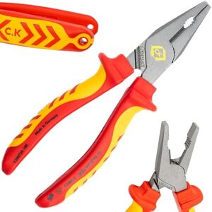 C.K Redline 2025 Edition VDE Combination Plier & Cutter 180mm, 1000v Insulated Electrical Flat Nose Pliers & Wire Cable Cutters, Electricians Engineer Croppers Snips Electrician, CK Tools T39072A 180 C.K Redline 2025 Edition VDE Combination Plier & Cutter 180mm, 1000v Insulated Electrical Flat Nose Pliers & Wire Cable Cutters, Electricians Engineer Croppers Snips Electrician, CK Tools T39072A 180