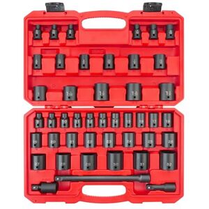 TEKTON 1/2 Inch Drive 6-Point Impact Socket Set, 45-Piece (5/16-1-1/4 in., 8-32mm) SID92403 TEKTON 1/2 Inch Drive 6-Point Impact Socket Set, 45-Piece (5/16-1-1/4 in., 8-32mm) SID92403