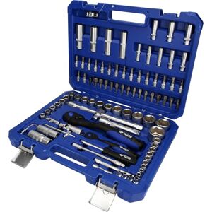 BRILLIANT TOOLS Socket Set, Chrome Vanadium Steel, With Sturdy Blue Transport case, 94-TLG BRILLIANT TOOLS Socket Set, Chrome Vanadium Steel, With Sturdy Blue Transport case, 94-TLG