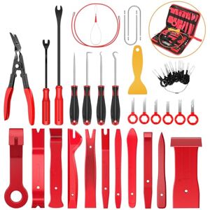 GOOACC 40Pcs Trim Removal Tool,Auto Terminal Removal Key Tool,Auto Clip Pliers Stereo Removal Tools,Car Upholstery Repair Removal Kit,Precision Hook and Pick Set,Wiring Threader,Car Film Scraper GOOACC 40Pcs Trim Removal Tool,Auto Terminal Removal Key Tool,Auto Clip Pliers Stereo Removal Tools,Car Upholstery Repair Removal Kit,Precision Hook and Pick Set,Wiring Threader,Car Film Scraper