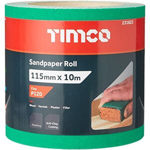 TIMCO 231823 Green Sandpaper Roll 120 Grit - 115mm x 10m - Sandpaper Roll TIMCO 231823 Green Sandpaper Roll 120 Grit - 115mm x 10m - Sandpaper Roll