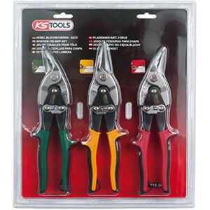 KS TOOLS 0.7-1.2mm Tin Snips Set (3 Pieces) KS TOOLS 0.7-1.2mm Tin Snips Set (3 Pieces)
