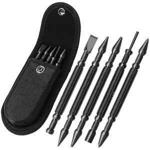 TYRWEEY 5-Piece Nail Setter Dual Head Nail Set & Dual Head Center Punch & Hinge Pin Remover Punch Set, Spring Loaded Center Hole Punch, Nail Setter Features 1/8-in, 3/32-in, 3/16-in, 1/16-in, 1/32-in TYRWEEY 5-Piece Nail Setter Dual Head Nail Set & Dual Head Center Punch & Hinge Pin Remover Punch Set, Spring Loaded Center Hole Punch, Nail Setter Features 1/8-in, 3/32-in, 3/16-in, 1/16-in, 1/32-in