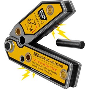 Strong Hand Tools Adjustable Angle Magnetic Square, Angle 30°-270°, Inside/Outside Magnets, Angle Setting Pin, Mag. Pull Force 26 lbs, Welding Square,"4.7", MLA450, Strong Hand Tools Adjustable Angle Magnetic Square, Angle 30°-270°, Inside/Outside Magnets, Angle Setting Pin, Mag. Pull Force 26 lbs, Welding Square,"4.7", MLA450,
