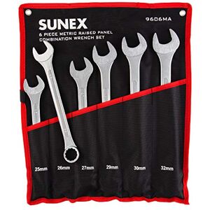 Sunex 9606MA 6 Piece Raised Panel Combination Wrench Set (Raised Panel) CRV Sunex 9606MA 6 Piece Raised Panel Combination Wrench Set (Raised Panel) CRV