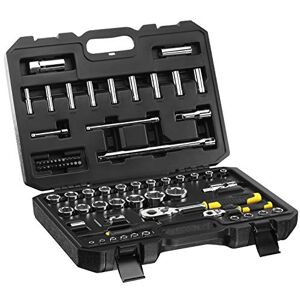 Stanley STMT82831-1 Set of ¼ Inch + ½ Inch Sockets + 72 Teeth 1/4 Inch Ratchet + 72 Teeth 1/2 Inch Ratchet – Compact and Durable Case with Metal Fasteners – Set of 72 Pieces Stanley STMT82831-1 Set of ¼ Inch + ½ Inch Sockets + 72 Teeth 1/4 Inch Ratchet + 72 Teeth 1/2 Inch Ratchet – Compact and Durable Case with Metal Fasteners – Set of 72 Pieces