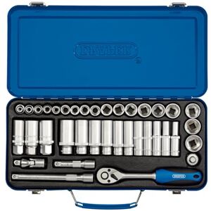 Draper 16367 Square Drive Metric Socket 37 Pieces Set, 3/8" Length , Blue Draper 16367 Square Drive Metric Socket 37 Pieces Set, 3/8" Length , Blue