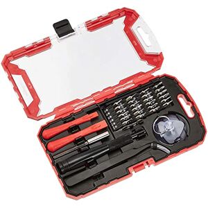 Amazon Basics 32-Piece Electronics Repair Screwdriver Set, Red Amazon Basics 32-Piece Electronics Repair Screwdriver Set, Red