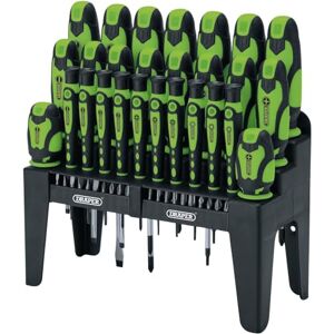 Draper Screwdriver and Bit Set (47-Piece) Soft Grip Hand Tools Hardened Tempered Chrome Vanadium Steel 16760 Draper Screwdriver and Bit Set (47-Piece) Soft Grip Hand Tools Hardened Tempered Chrome Vanadium Steel 16760