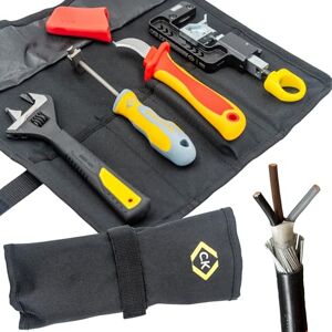 C.K Tools Complete SWA Termination Kit for Professional Electricians Includes Armourslice Evo Armoured Cable Stripper, VDE Sheath Knife, Slim Jaw Wrench, Gland Wrench in Handy Tool Roll, CK T5992 C.K Tools Complete SWA Termination Kit for Professional Electricians Includes Armourslice Evo Armoured Cable Stripper, VDE Sheath Knife, Slim Jaw Wrench, Gland Wrench in Handy Tool Roll, CK T5992