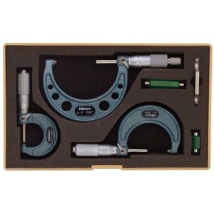 Mitutoyo 103-922 Outside Micrometer Set with Standards, 0-3" Range, 0.0001" Graduation (3 Piece Set) Mitutoyo 103-922 Outside Micrometer Set with Standards, 0-3" Range, 0.0001" Graduation (3 Piece Set)