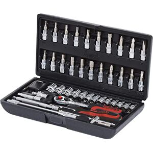 KS TOOLS SK Hand Tool 1/4" CHROMEplus Socket Set, 46 pcs KS TOOLS SK Hand Tool 1/4" CHROMEplus Socket Set, 46 pcs
