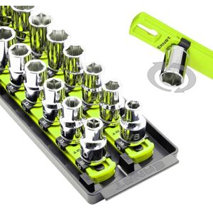 Ernst Manufacturing 8463HV Socket Boss 2-Rail, 1/2-Inch-Drive Socket Organizer, 19-Inch, High-Visibility Ernst Manufacturing 8463HV Socket Boss 2-Rail, 1/2-Inch-Drive Socket Organizer, 19-Inch, High-Visibility