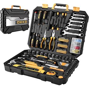 DEKOPRO 208 Piece Tool Set,General Household Hand Tool Kit with Plastic Toolbox Storage Case DEKOPRO 208 Piece Tool Set,General Household Hand Tool Kit with Plastic Toolbox Storage Case