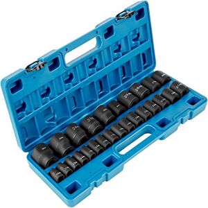 VEVOR Impact Socket Set 26 Piece 1/2 Inches Drive, 6-Point Shallow Sockets, CR-M0, Metric 10mm 36mm, Storage Cage VEVOR Impact Socket Set 26 Piece 1/2 Inches Drive, 6-Point Shallow Sockets, CR-M0, Metric 10mm 36mm, Storage Cage