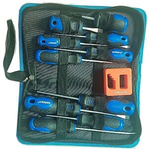SORAKO Screwdriver Set 11-Piece Magnetic Screwdriver Set with 2-in-1 Magnetizer, Magnetic Tip, 5 Phillips Screwdrivers and 5 Flat Screwdrivers SORAKO Screwdriver Set 11-Piece Magnetic Screwdriver Set with 2-in-1 Magnetizer, Magnetic Tip, 5 Phillips Screwdrivers and 5 Flat Screwdrivers