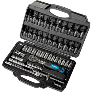 Faithfull Socket Set 46-Piece (4–14mm), ¼ Inch Square Drive, Corrosion Reistant Chrome Vanadium Steel with Quick-Release Ratchet, Bits, Extensions & Accessories in Storage Case Faithfull Socket Set 46-Piece (4–14mm), ¼ Inch Square Drive, Corrosion Reistant Chrome Vanadium Steel with Quick-Release Ratchet, Bits, Extensions & Accessories in Storage Case