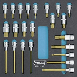Hazet 163-119/23 Internal Serration Profile XZN Screwdriver Socket Set CVD-Tin Coated Hazet 163-119/23 Internal Serration Profile XZN Screwdriver Socket Set CVD-Tin Coated