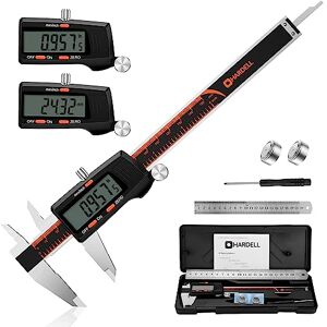 HARDELL Digital Vernier Caliper, 6 Inch Stainless Steel Caliper Measuring Tool with Large LCD Screen, Electronic Vernier Caliper Micrometer (6 inch/150mm) HARDELL Digital Vernier Caliper, 6 Inch Stainless Steel Caliper Measuring Tool with Large LCD Screen, Electronic Vernier Caliper Micrometer (6 inch/150mm)