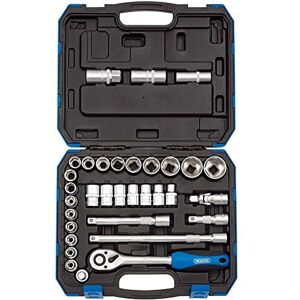 Draper 1/2" 33 Piece MM/AF Socket Set Micrometre Reversible Hand Tool Soft Grip Ratchet 17 Metrics Sockets Mechanics Car Tools 7 Imperial Sockets 3 Spark Plug Sockets 16363 Draper 1/2" 33 Piece MM/AF Socket Set Micrometre Reversible Hand Tool Soft Grip Ratchet 17 Metrics Sockets Mechanics Car Tools 7 Imperial Sockets 3 Spark Plug Sockets 16363