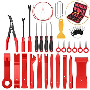 GOOACC 40Pcs Trim Removal Tool,Auto Terminal Removal Key Tool,Auto Clip Pliers Stereo Removal Tools,Car Upholstery Repair Removal Kit,Precision Hook and Pick Set,Wiring Threader,Car Film Scraper GOOACC 40Pcs Trim Removal Tool,Auto Terminal Removal Key Tool,Auto Clip Pliers Stereo Removal Tools,Car Upholstery Repair Removal Kit,Precision Hook and Pick Set,Wiring Threader,Car Film Scraper