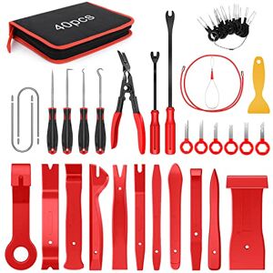 GOOACC 40Pcs Trim Removal Tool,Auto Terminal Removal Key Tool,Auto Clip Pliers Stereo Removal Tools,Car Upholstery Repair Removal Kit,Precision Hook and Pick Set,Wiring Threader,Car Film Scraper GOOACC 40Pcs Trim Removal Tool,Auto Terminal Removal Key Tool,Auto Clip Pliers Stereo Removal Tools,Car Upholstery Repair Removal Kit,Precision Hook and Pick Set,Wiring Threader,Car Film Scraper