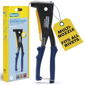 Rapid RP40 Multi-Nozzle Hand Rivet Pliers Pop Nail Pliers for 3.2, 4.0, 4.8mm Aluminum & Stainless Steel Rivets Heavy Duty Rivet Pliers for Automotive & Metalworking Rapid RP40 Multi-Nozzle Hand Rivet Pliers Pop Nail Pliers for 3.2, 4.0, 4.8mm Aluminum & Stainless Steel Rivets Heavy Duty Rivet Pliers for Automotive & Metalworking