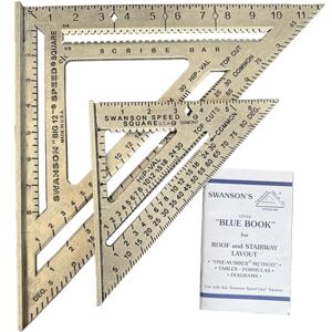 Swanson SW1201K 7" & Big 12" Speed Square Layout Tool Kit Without Layout Bar,Blue Swanson SW1201K 7" & Big 12" Speed Square Layout Tool Kit Without Layout Bar,Blue