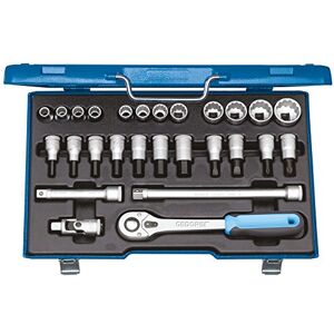 GEDORE 27-piece Socket spanner set, Hex/bi-hex, 1/2", 10-30 mm, Tool, Ratchet with lever reverse, for carmotive, D19 IMU 10 GEDORE 27-piece Socket spanner set, Hex/bi-hex, 1/2", 10-30 mm, Tool, Ratchet with lever reverse, for carmotive, D19 IMU 10