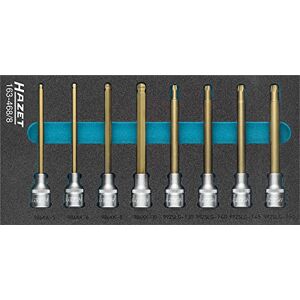 Hazet 163-468/8 Screwdriver Socket Set, Square, 12.5 mm, 1/2 Inch, Torx Profile, Number of Tools: 8, 1 Piece, Tin Coated, Hazet 163-468/8 Screwdriver Socket Set, Square, 12.5 mm, 1/2 Inch, Torx Profile, Number of Tools: 8, 1 Piece, Tin Coated,