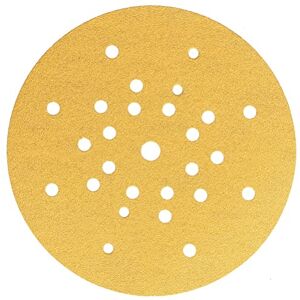 Mirka Gold Universal Sanding Paper Ø 225mm Grip 27-hole / grit P120 / 10 pcs / For sanding plaster, filler, chipboard, wood, varnish Mirka Gold Universal Sanding Paper Ø 225mm Grip 27-hole / grit P120 / 10 pcs / For sanding plaster, filler, chipboard, wood, varnish