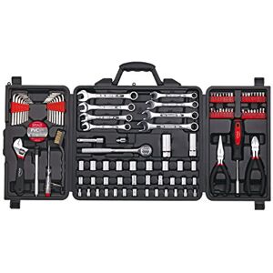 Apollo Tools 101 Piece Mechanic Tool Set for Roadside Emergencies. SAE and Metric Tool Set for Mechanical Repairs for Boating, RV, Bikes, in Compact Carrying Case DT0006 Apollo Tools 101 Piece Mechanic Tool Set for Roadside Emergencies. SAE and Metric Tool Set for Mechanical Repairs for Boating, RV, Bikes, in Compact Carrying Case DT0006