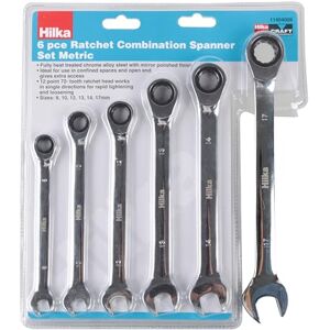 Hilka 11404006 6 PCE Ratchet Spanner Set Metric Hilka 11404006 6 PCE Ratchet Spanner Set Metric