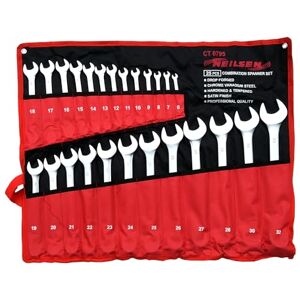 Neilsen CT0795-25pc Combination Spanner Set 6–32mm, Chrome Vanadium Satin Finish Ideal for Garage, Workshop and Maintenance Use Neilsen CT0795-25pc Combination Spanner Set 6–32mm, Chrome Vanadium Satin Finish Ideal for Garage, Workshop and Maintenance Use