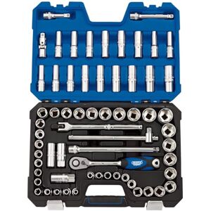 Draper 16456 1/2-Inch Square Drive Combined MM/AF 63 Piece Socket Set , Blue Draper 16456 1/2-Inch Square Drive Combined MM/AF 63 Piece Socket Set , Blue