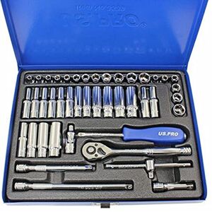 US PRO 43pc 1/4'' dr Metric & AF, Imperial Socket Set, Ratchet, Bars US PRO 43pc 1/4'' dr Metric & AF, Imperial Socket Set, Ratchet, Bars