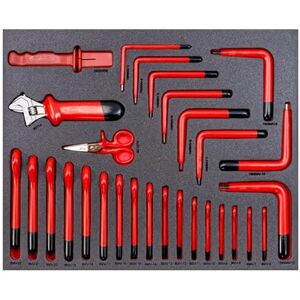 Bahco Fit&Go 3/3 Foam Laser Marked with Insulated Wrenches, Hex Wrenches and Cutting Tools 29 Pieces Bahco Fit&Go 3/3 Foam Laser Marked with Insulated Wrenches, Hex Wrenches and Cutting Tools 29 Pieces