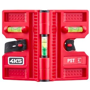 4K5 Magnetic Post Spirit Level, PST, 2 Horizental and 1 Vertical Level Levels, 4 Strong Magnets & 15° Click Lock for Posts, Pipes and Poles 4K5 Magnetic Post Spirit Level, PST, 2 Horizental and 1 Vertical Level Levels, 4 Strong Magnets & 15° Click Lock for Posts, Pipes and Poles