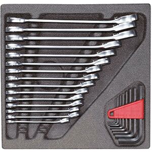 Gedore Red Combination Ratchet Spanner and Angle Screwdriver Set in 2/3 Foam Module, 24 Pieces Gedore Red Combination Ratchet Spanner and Angle Screwdriver Set in 2/3 Foam Module, 24 Pieces