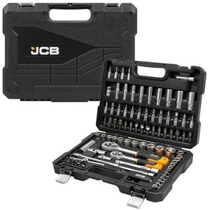 JCB 94 Piece 1/4" and 3/8" Socket and Bit Set, Heavy-Duty Chrome-Vanadium Steel JCB 94 Piece 1/4" and 3/8" Socket and Bit Set, Heavy-Duty Chrome-Vanadium Steel