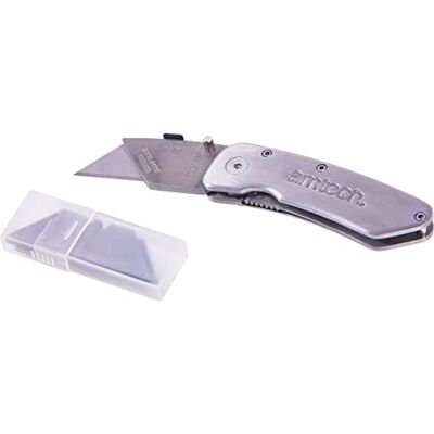 Am-Tech Foldback Utility Knife - Steel Grip Am-Tech Foldback Utility Knife - Steel Grip