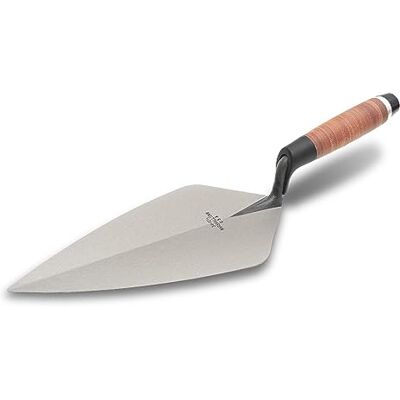 Marshalltown Wide London Brick Trowel, 267 x 146 mm Masonry Tool, Leather Handle, Made in The USA, 34L10.5 Marshalltown Wide London Brick Trowel, 267 x 146 mm Masonry Tool, Leather Handle, Made in The USA, 34L10.5