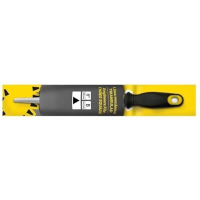 Zarivy Triangular Mechanic File with bi-Material Handle and Hanger, Ideal for roughing and Shaping Metal Parts. Zarivy Triangular Mechanic File with bi-Material Handle and Hanger, Ideal for roughing and Shaping Metal Parts.