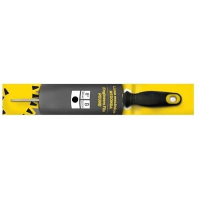 Zarivy Round File for Mechanics with bi-Material Handle and Hanger, Ideal for Sharpening and Shaping Metal Parts. Zarivy Round File for Mechanics with bi-Material Handle and Hanger, Ideal for Sharpening and Shaping Metal Parts.